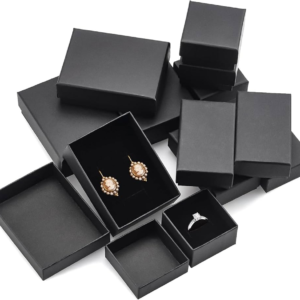 black cardboard jewelry boxes