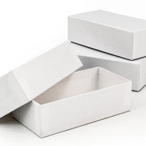 white rigid boxes