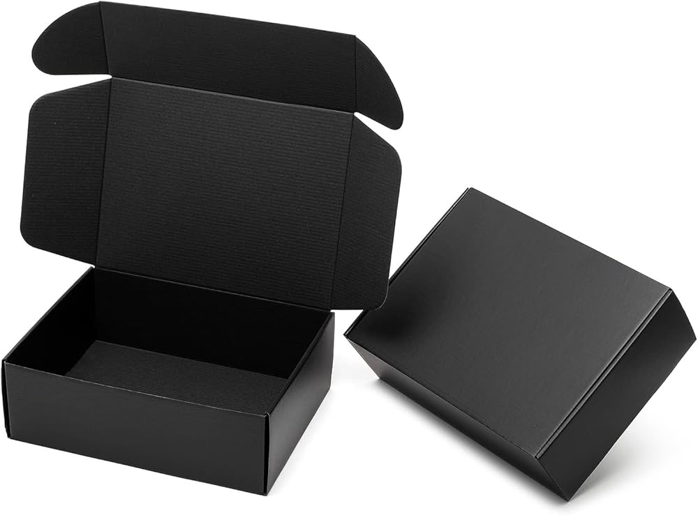 Matte Black Mailer Boxes