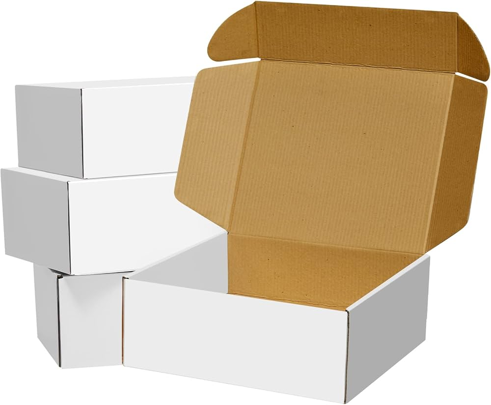 White Tab Lock Mailer Boxes