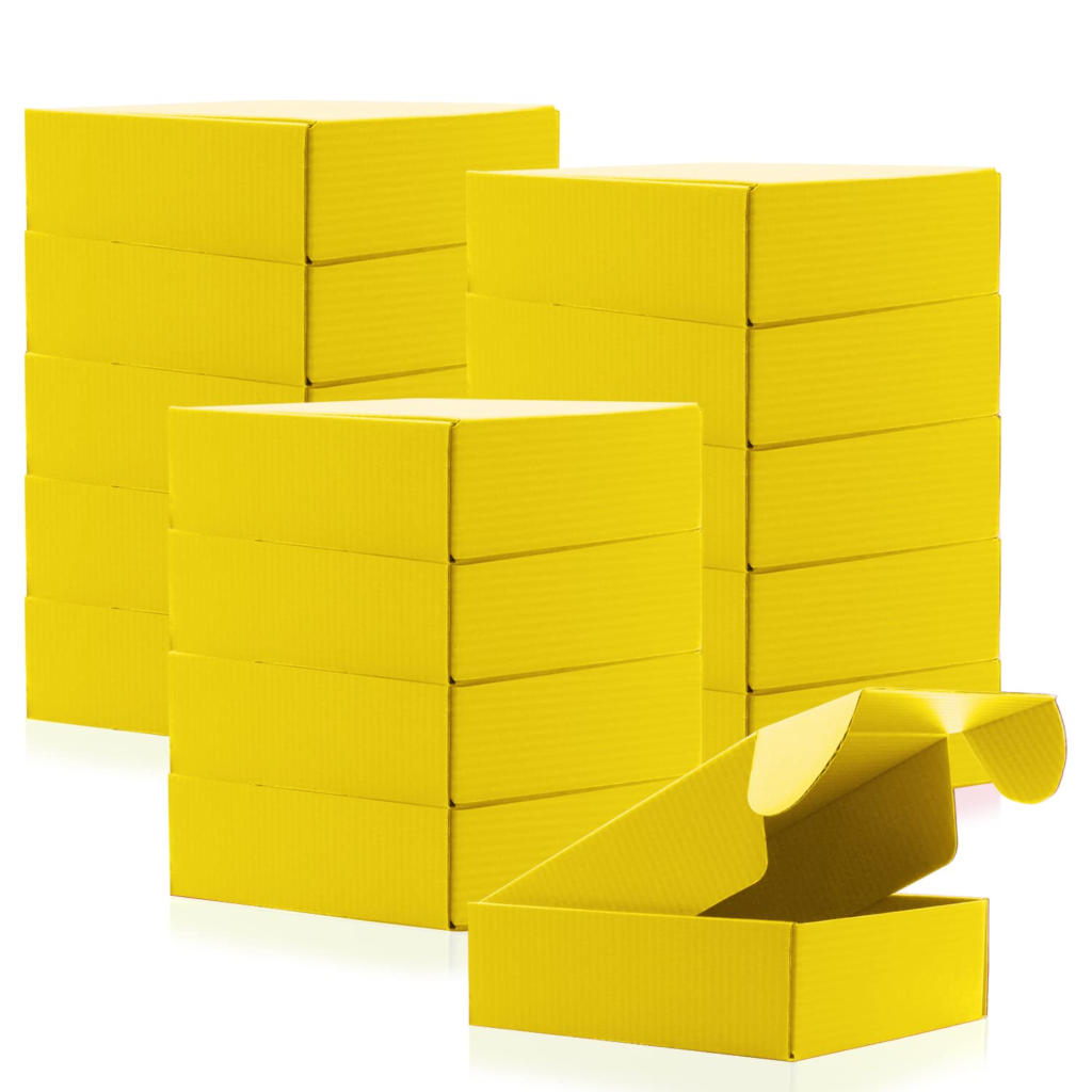 Yellow Mailer Boxes