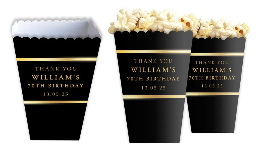popcorn boxes black